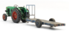 Picture of Deutz D30 orchard tractor with trailer