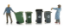Picture of Four wheelie bins