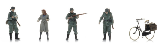 Picture of WM checkpoint + woman on Bicycle