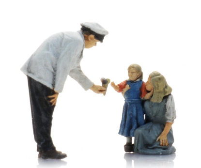 Picture of Ice cream vendor with mother and child