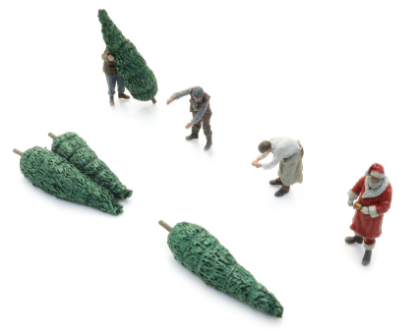 Picture of Santa Claus loading Christmas trees