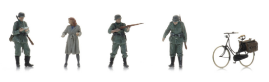 Picture of WM checkpoint + woman on Bicycle