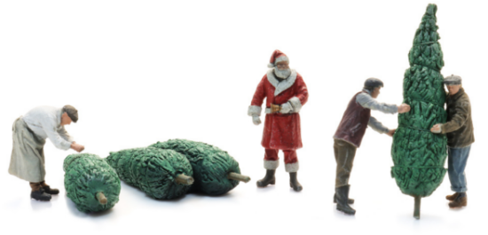 Picture of Santa Claus loading Christmas trees