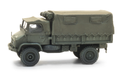 Picture of BRD Unimog 404s Pritsche Plane gelboliv