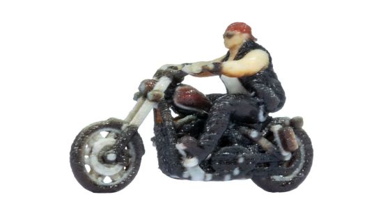 Picture of Chopper ridden by a Biker