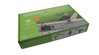 Picture of Complete Set Magnorail + 1 cyclists H0/OO BF-10 with new 3rd Generation Chain